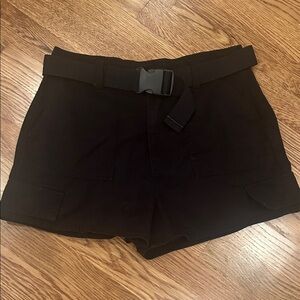 Forever 21 Black Cargo Shorts with Belt